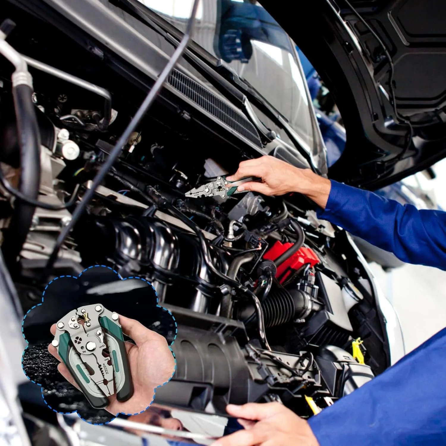 Складной инструмент для зачистки проводов 16 в 1 плоскогубцы удаления корки