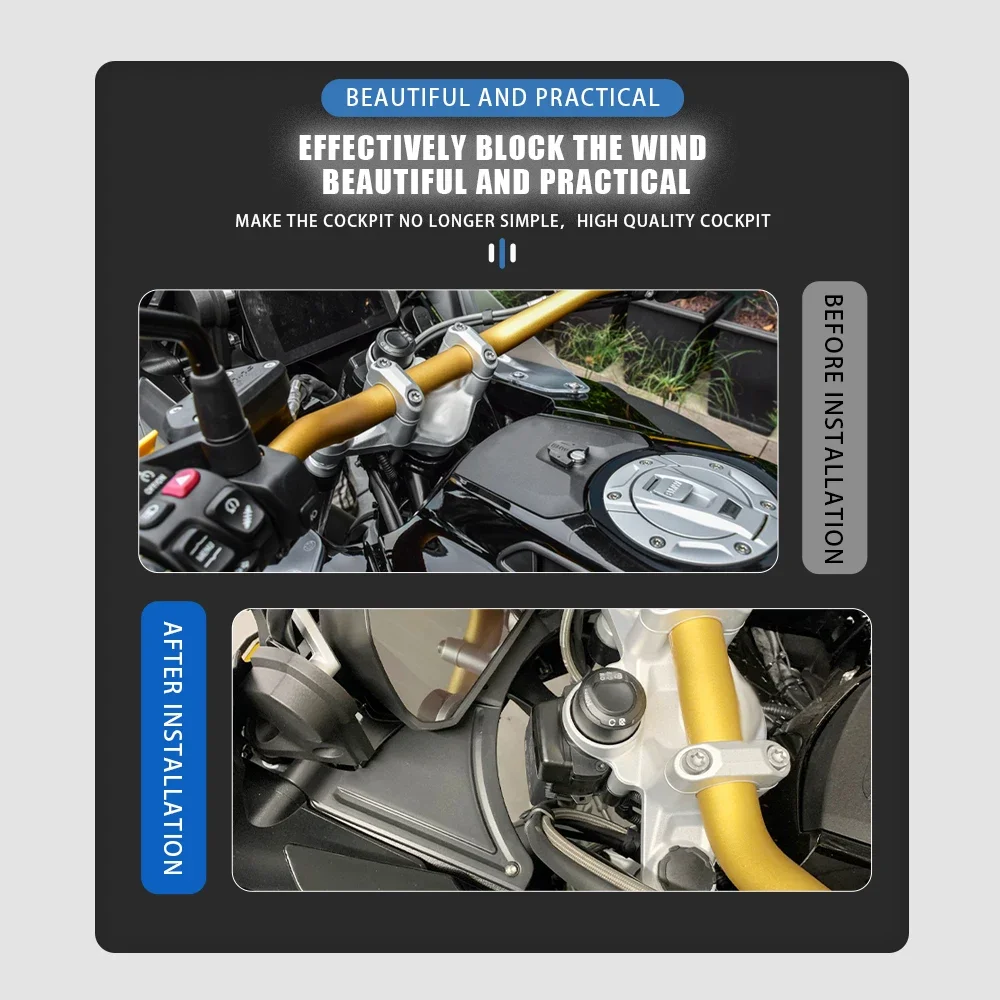 Фото Обтекатель кабины мотоцикла для BMW R1200GS R1250GS LC ADV Adventure R 1250 GS R 1200GS LC R1250 GS Дефлектор восходящего потока 2013-2023 №3