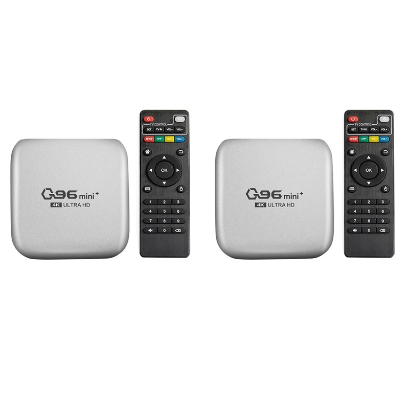 

2X Q96 Mini Plus Tv Box 5G + Wifi Smart Tv Box Amlogic S905W 4 Core 64Bit 4Gb + 32Gb Wifi Media Player Top Box-EU Plug