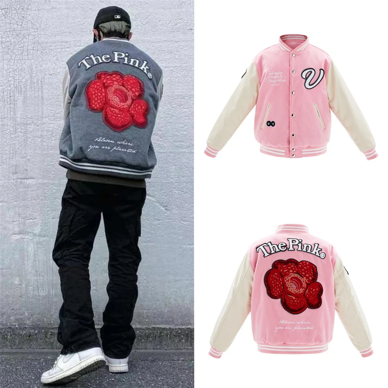 

Женская и мужская куртка Vandy the Pink 2023ss, куртка с вышивкой и цветочным принтом, Осень-зима