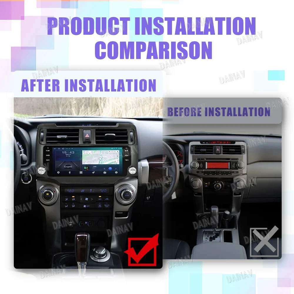 

10.25'' CarPlay AutoRadio For Toyota 4Runner 2009-2022 Android 12 Car Radio Multimedia Video Player Navigation Stereo Support 4G