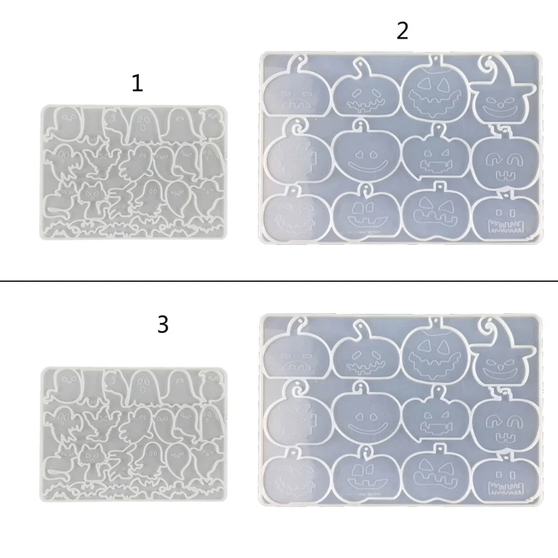 Хэллоуин тыква призрак летучая мышь брелок смола формы серьги кулон силиконовая