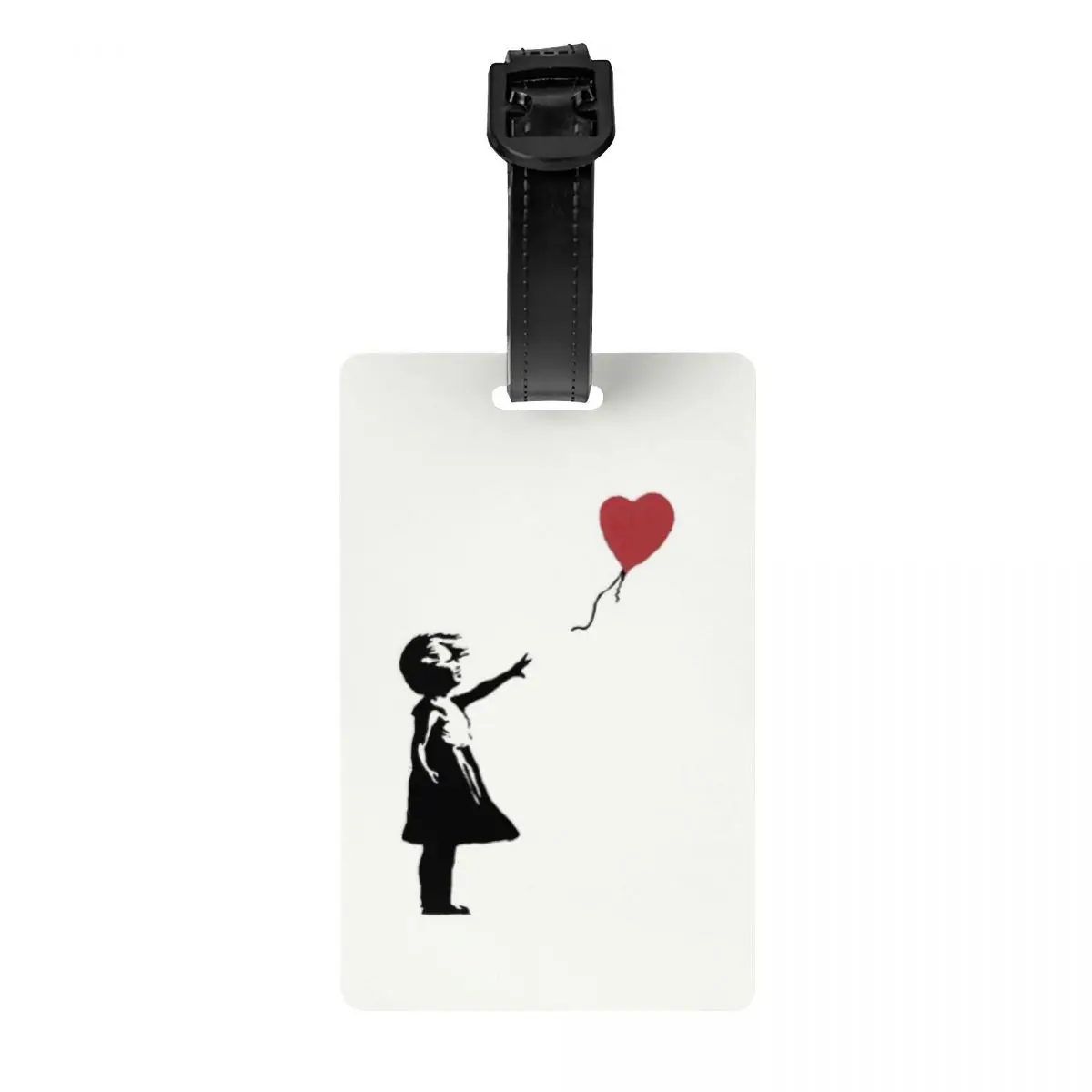 

Girl With Balloon Banksy Luggage Tag for Travel Suitcase Street Graffiti Art Privacy Cover ID Label