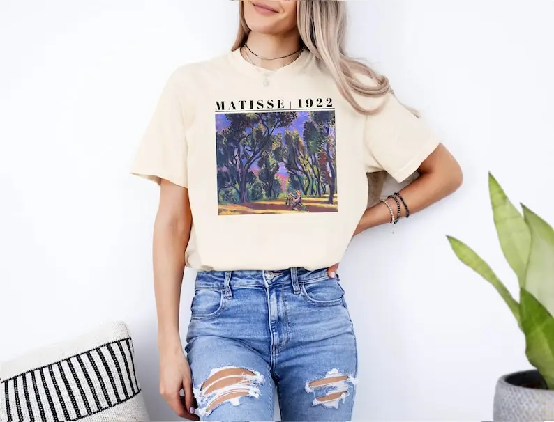 Рубашка Анри Матисс художественный подарок Инди Коттеджкор Темная академия