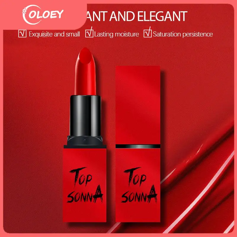 

Matte Silky Lipstick Sexy Red Rich Color Lip Gloss Moisturizing Long-lasting Waterproof Easy To Color Lips Cosmetics maquiagem