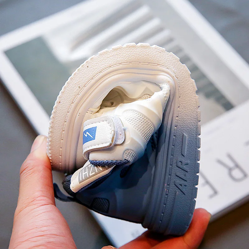 2022 Autumn Honeynet Board Shoes Boys Girls' Walking Shoes Warm Fashionable Versatile Children's Shoes Casual Soft Soled Shoes