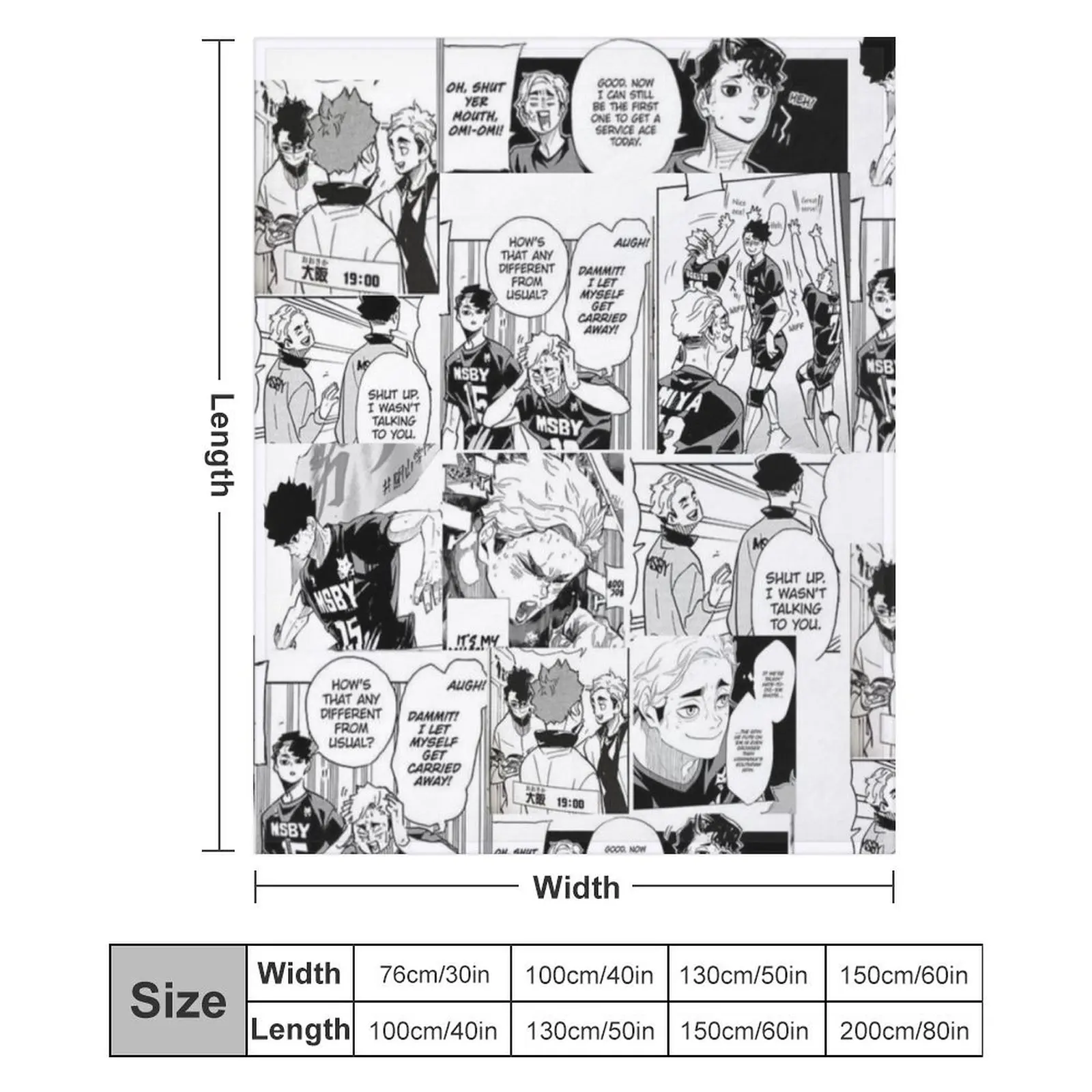 Sakuatsu (Atsumu and Sakusa) Timeskip Манга Панели Плед Летнее постельное белье Теплые зимние