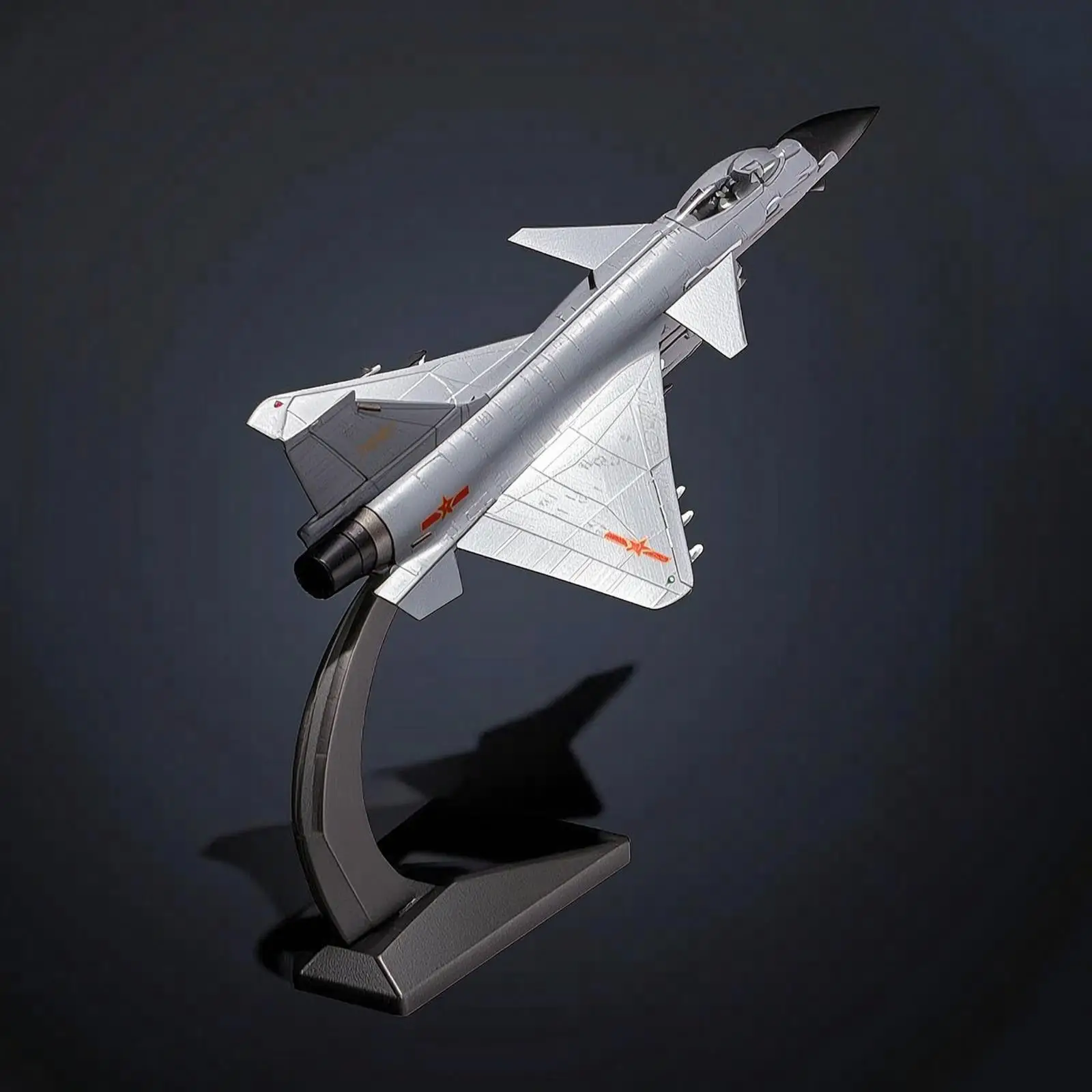 Модель истребителя J-10 1:48, серебристо-серая, для рабочего стола (art.: 3920dd23ef84c) - 3920dd23ef84c