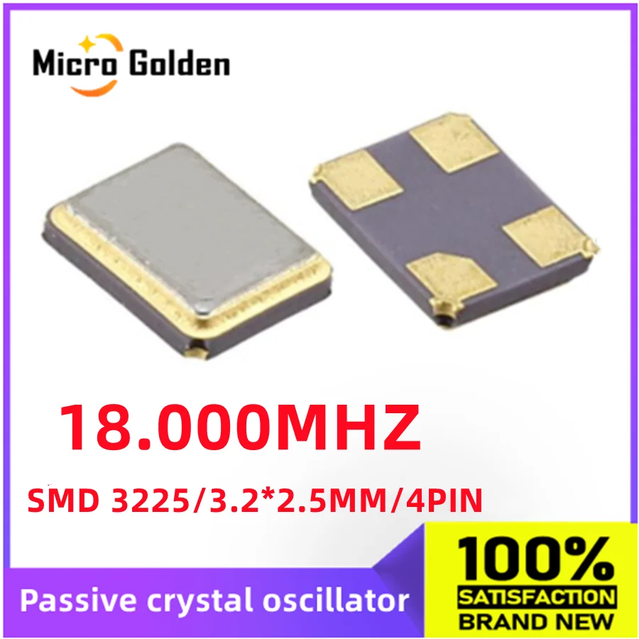 (10 шт.) 18M 18 МГц 18,000 МГц 3225 3,2*2,5 мм SMD Пассивный Кварцевый резонатор 4-контактный кварцевый кристалл 18,000 x мм М