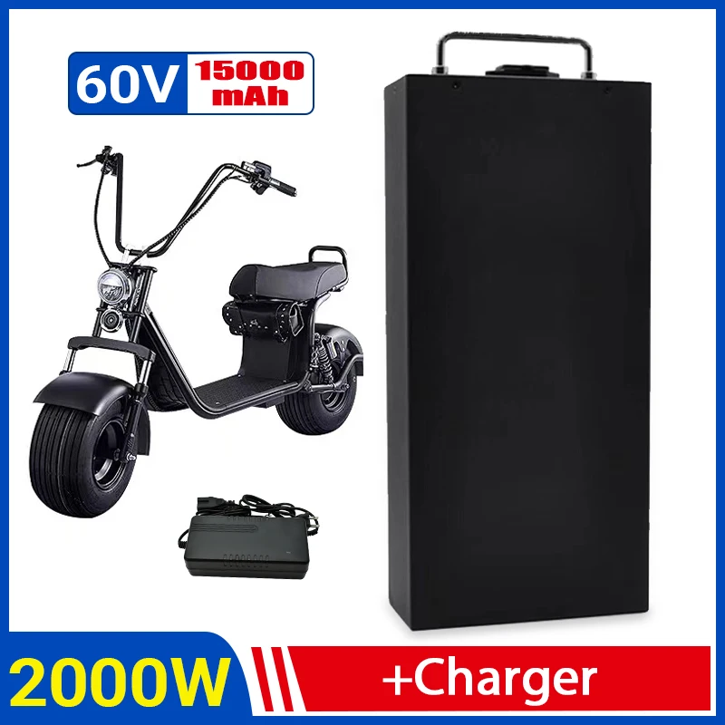 

Harley Electric Car Lithium Battery 18650 Battery 60V 50Ah for Two Wheel Foldable Citycoco Electric Scooter Bicycle with Charger
