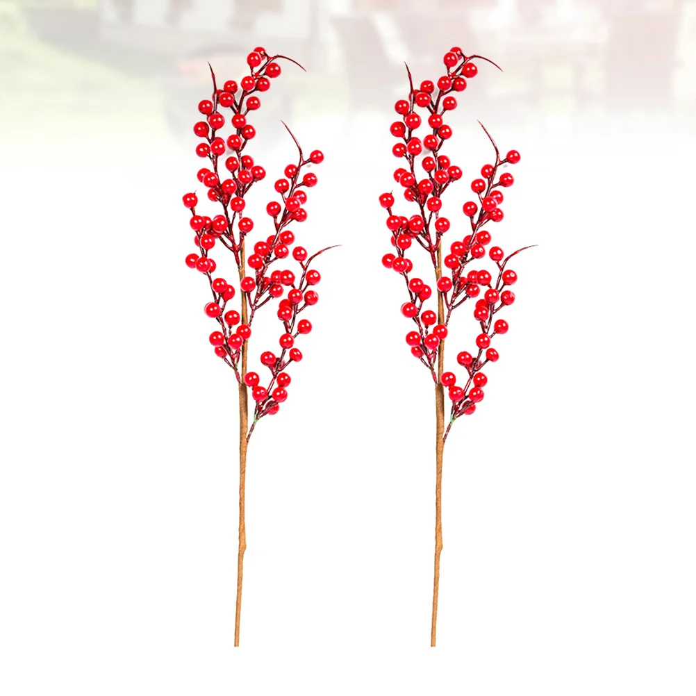 

Berry Berries Wreath Artificial Picks Diy Christmas Making Garland Party Fake Adornments Red Crafts Simulation Garlands Fruit