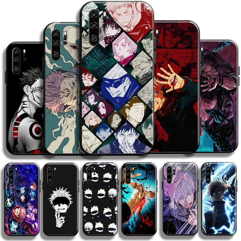 

Jujutsu Kaisen Itadori Yuji For Huawei P30 P30 Lite P30 Pro Phone Case Carcasa Back Black Shockproof Cover Funda Liquid Silicon