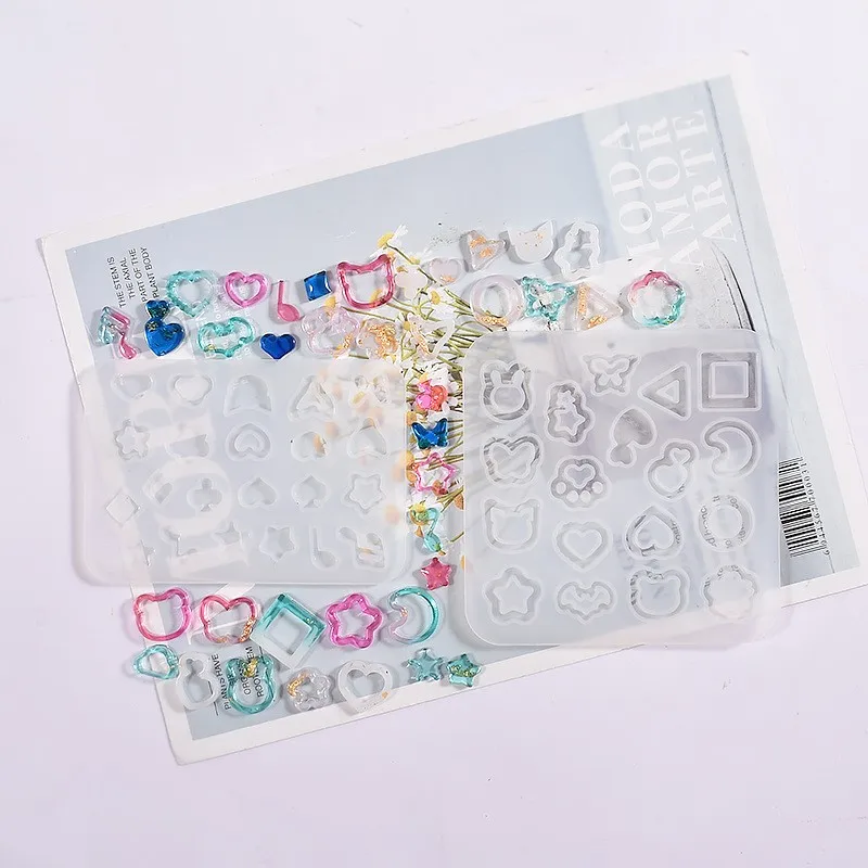 Сделай сам серьги с сыпучим песком маленькая силиконовая форма в виде Луны