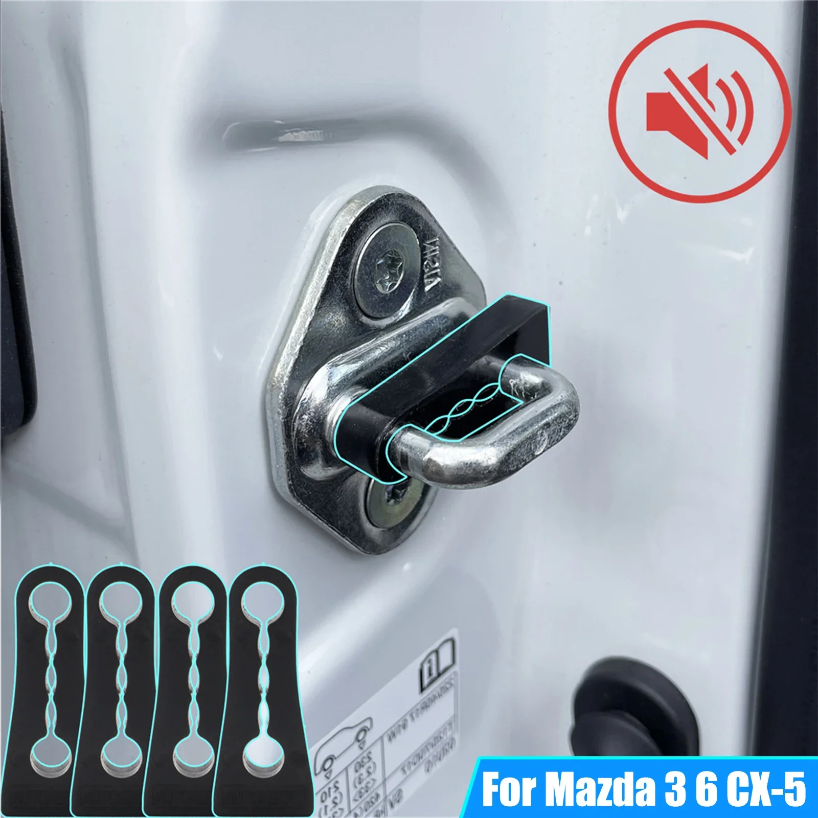 Mazda 3 6 Дверной Замок Звуковой Демпфер Противоскрывные Накладки Материал TPE