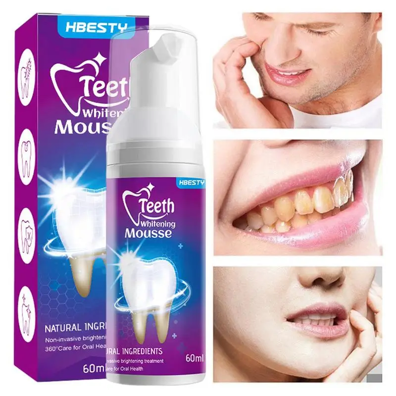 

Teeth Whitenings Mousse 60ml Mousse Foam Deep Clean Gums Stain Removal Effective Whitenings Toothpaste Protect Your Gums And