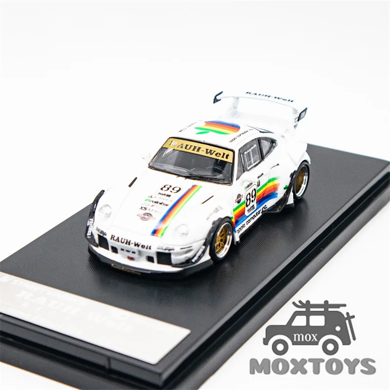 SW 1:64 RWB 993 Гоночная трасса Rotana / белый Limited 499 Литая под давлением модель автомобиля