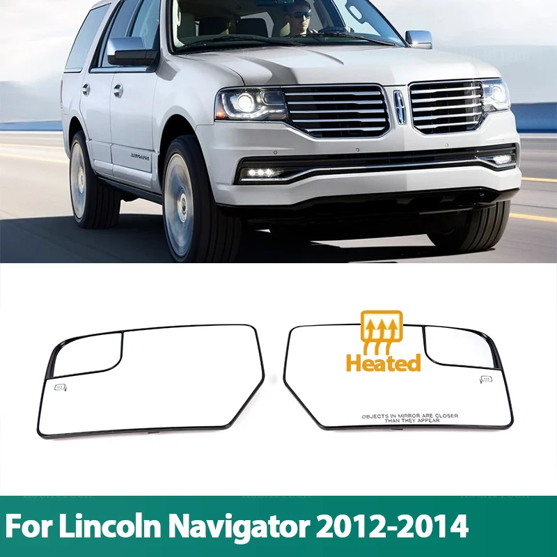 

Left Right Side Heated Mirror Glass LH RH Lens Replacement for Lincoln Navigator 12-14 Accessories CL1Z17K707A CL1Z17K707C