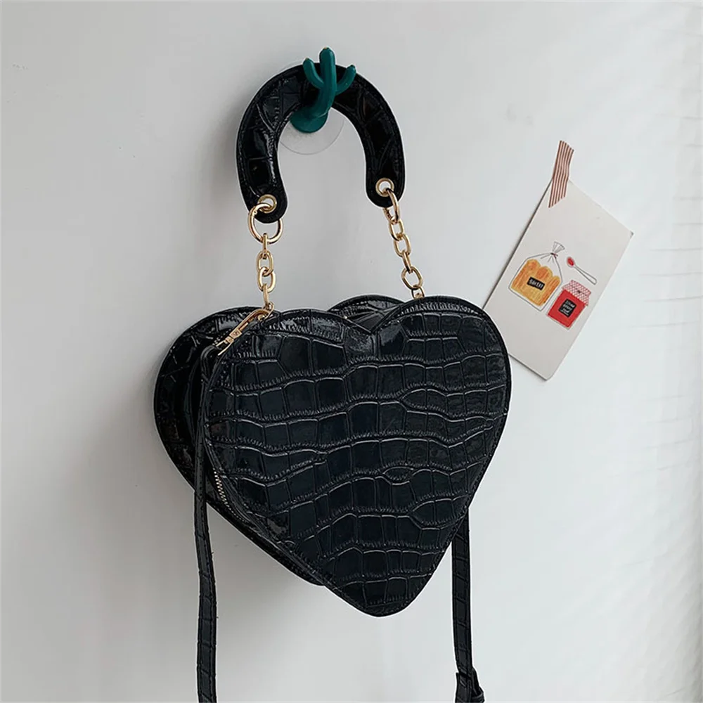 The Tote Bag Luxury Designer Handbag Stone Pattern Pu Women Crossbody Shoulder Bags Heart Y2k Bags Tote Bags for Women Luxury