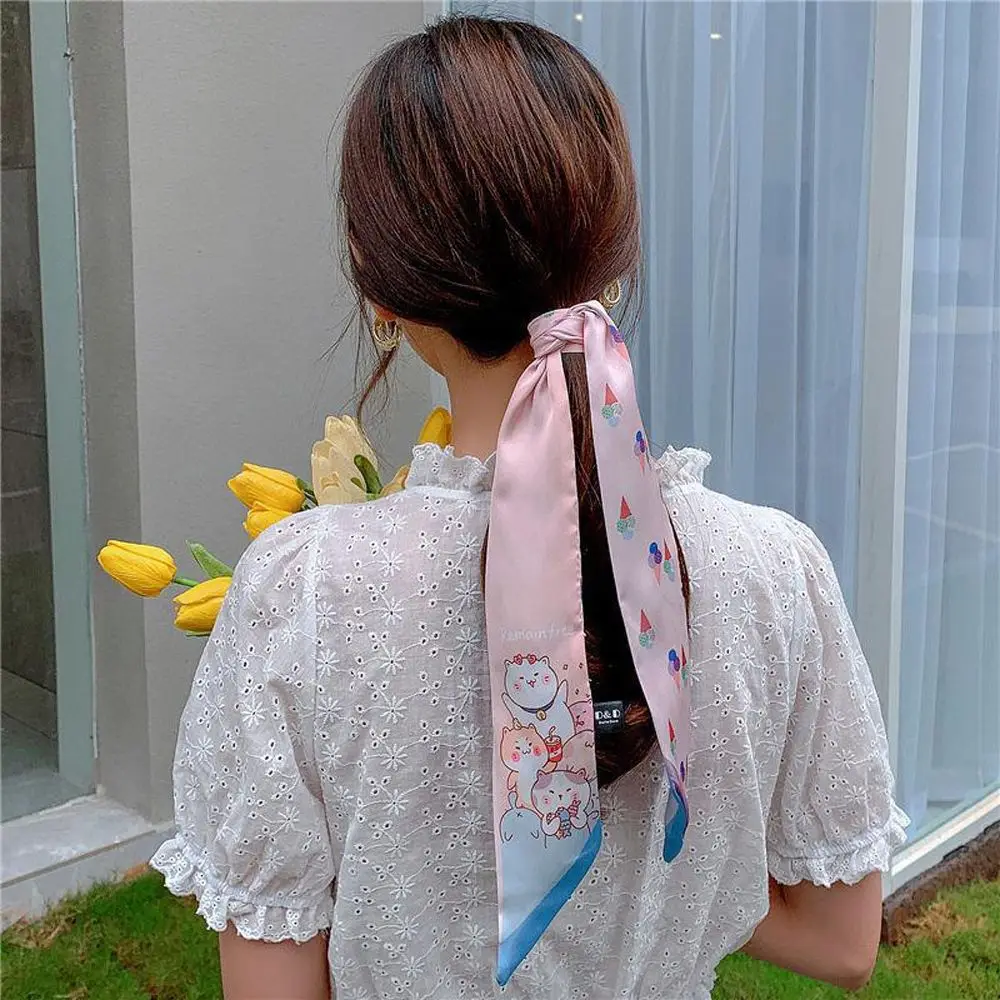 

Scarf Headband Temperament Bear Rabbit Hairbands Girls Women Neckerchief Head Wrap Gift Cute Headwear Retro Hair Accessories