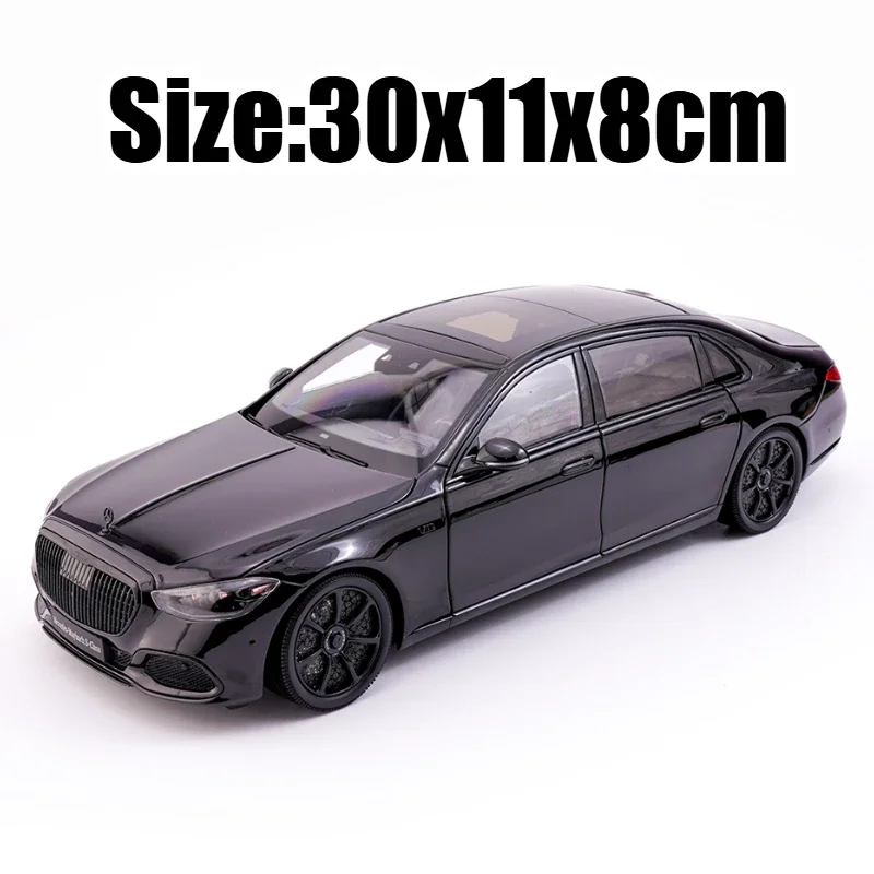 Почти настоящий 1/18 Mercedes-Maybach S680 2023 игрушка из черного сплава с обсидианом