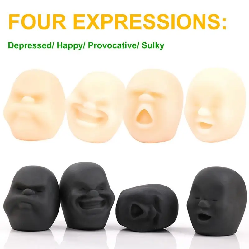 

Face Stress Emotion Ball Cute Funny Human Sensory Balls Face Vent Decompression Balls SquishyFidgets Blocks For Autism Anxiety