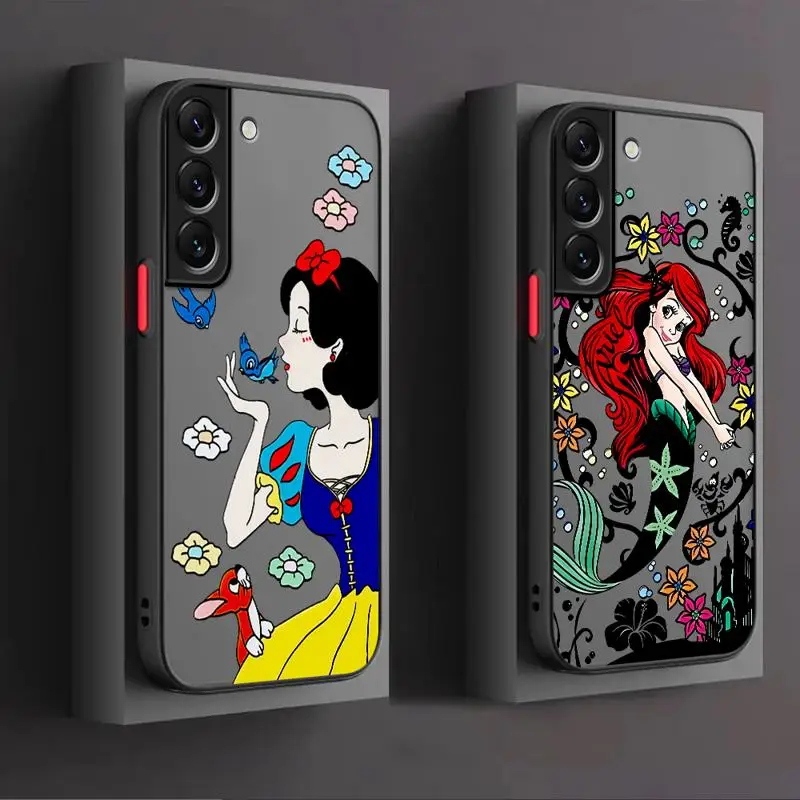 Чехол для телефона Samsung Galaxy S22 S24 ultra fe S10 20 S21 S23plus 10 Los ljub матовый фондс Disney Русалочка