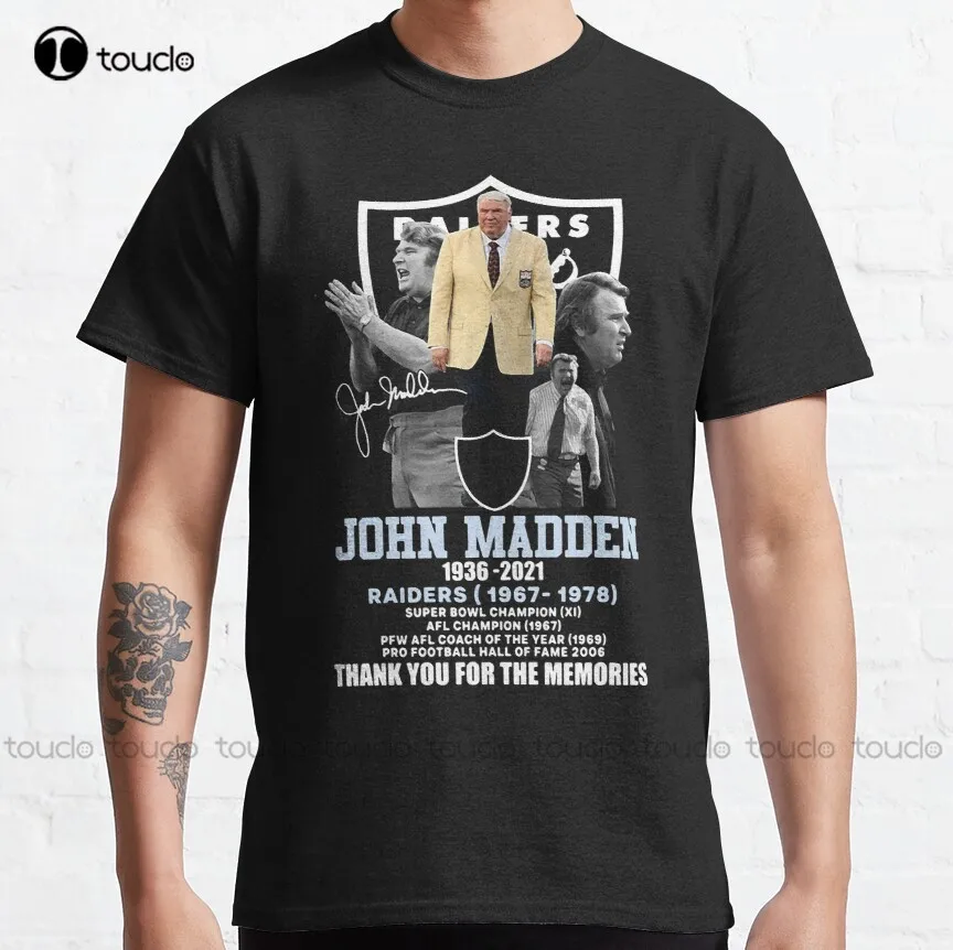 

Rip John Madden Legend Never Die American Football Classic T-Shirt Cotton Tshirts For Women Custom Aldult Teen Unisex Xs-5Xl Tee
