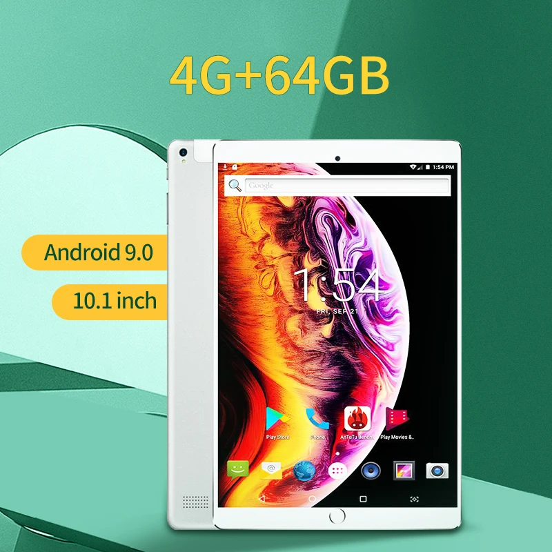 2023 Free Shipping 10.1 Inch Android 9.0 OS Tablet PC Octa Core 4GB RAM 64GB ROM 4G LTE FDD Tablet IPS 1280X800 Screen