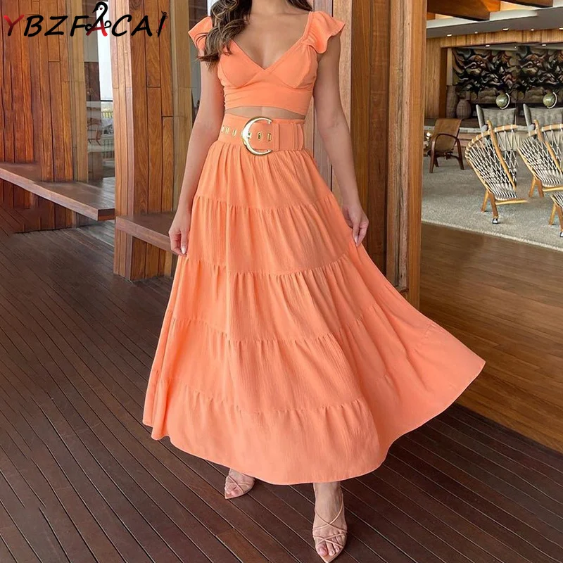 

Женское однотонное платье с коротким рукавом и V-образным вырезом, с поясом