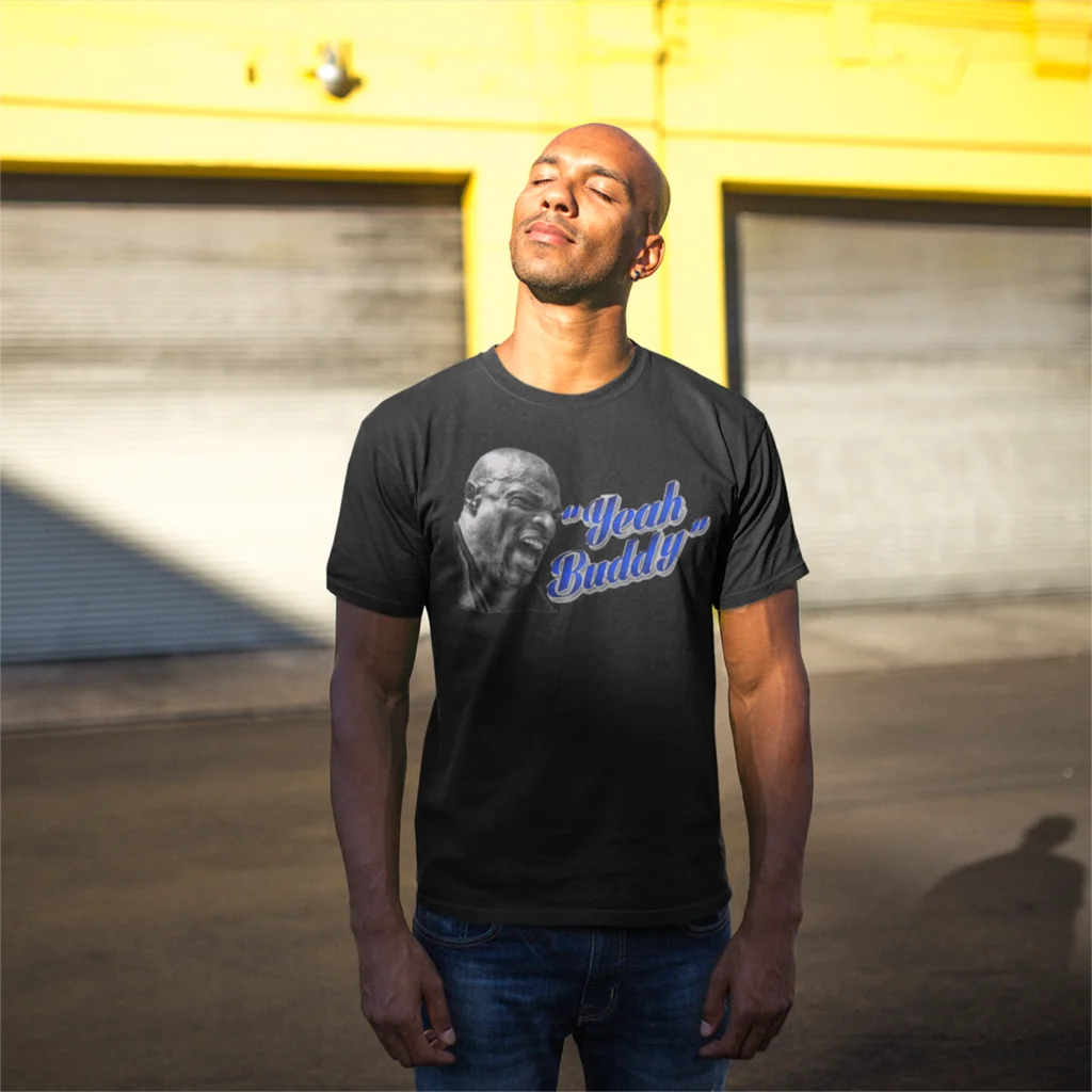 

Футболка Ronnie Coleman Yeah Buddy, мужские Уникальные футболки с круглым вырезом для тренажерного зала, фитнеса, бодибилдинга, футболки с коротким рук...