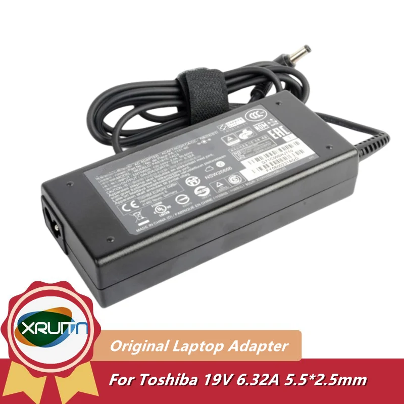 Для Toshiba Qosmio F750 PQF75A-02M00Q Оригинальный 19V 6.32A 120W Ноутбук AC DC адаптер зарядное
