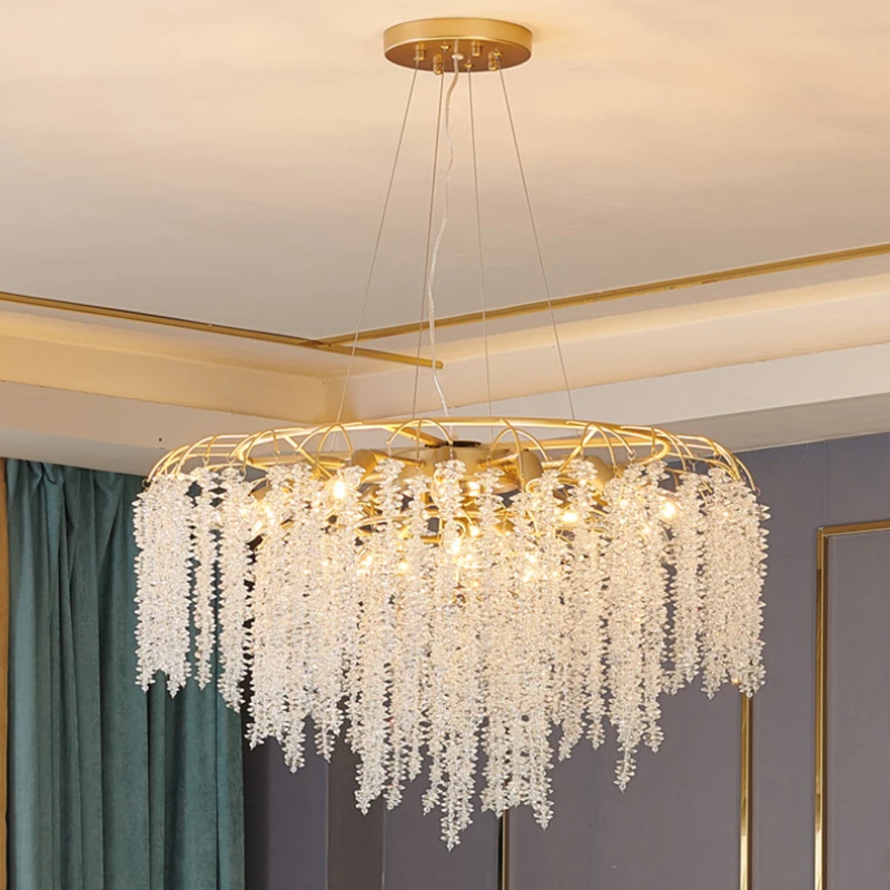 

Living Room Dining Room Postmodern High-End Chandelier Light Luxury Bedroom Hotel Leaf Chandelier Branches Pendant Lights