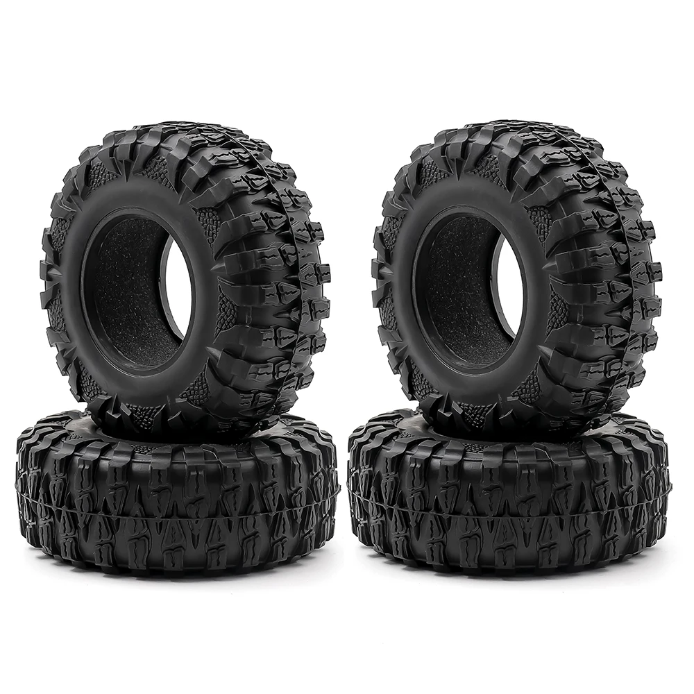 

4PCS 120*43mm 2.2 Inch Rubber Mud Grappler Tires for 1:10 RC Rock Crawler Axial SCX10 SCX10 II 90046 90047 TRX-4 TRX4