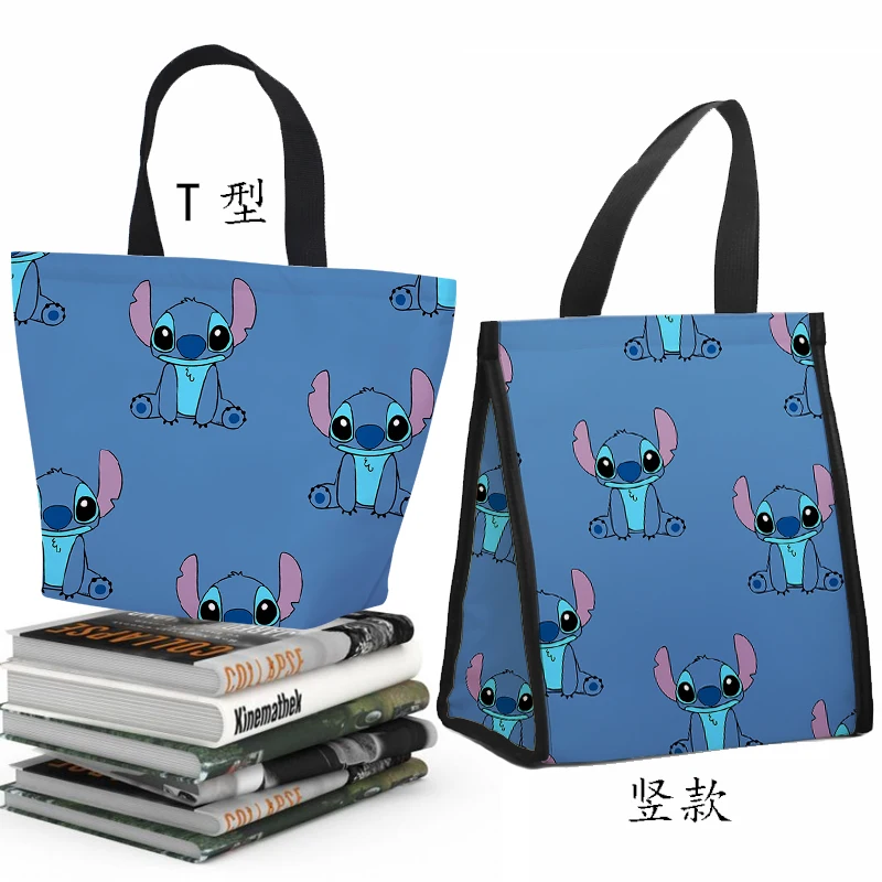 

Disney Mickey Winnie Stitch L8641 Anime Customized Lunch Bags Cartoon Warm Storage Bag Handbag Girl Unisex Gift