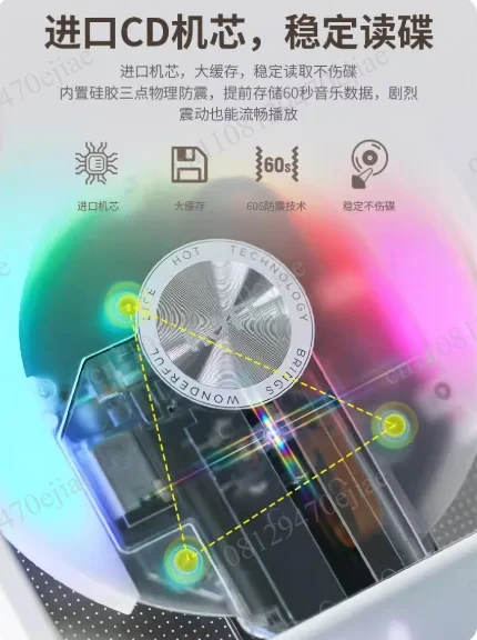 Фото HOTT C229CD Bluetooth CD-плеер |   Винтажная музыкальная система «все в одном» в дизайне проигрывателя виниловых пластинок для аудиофилов №1
