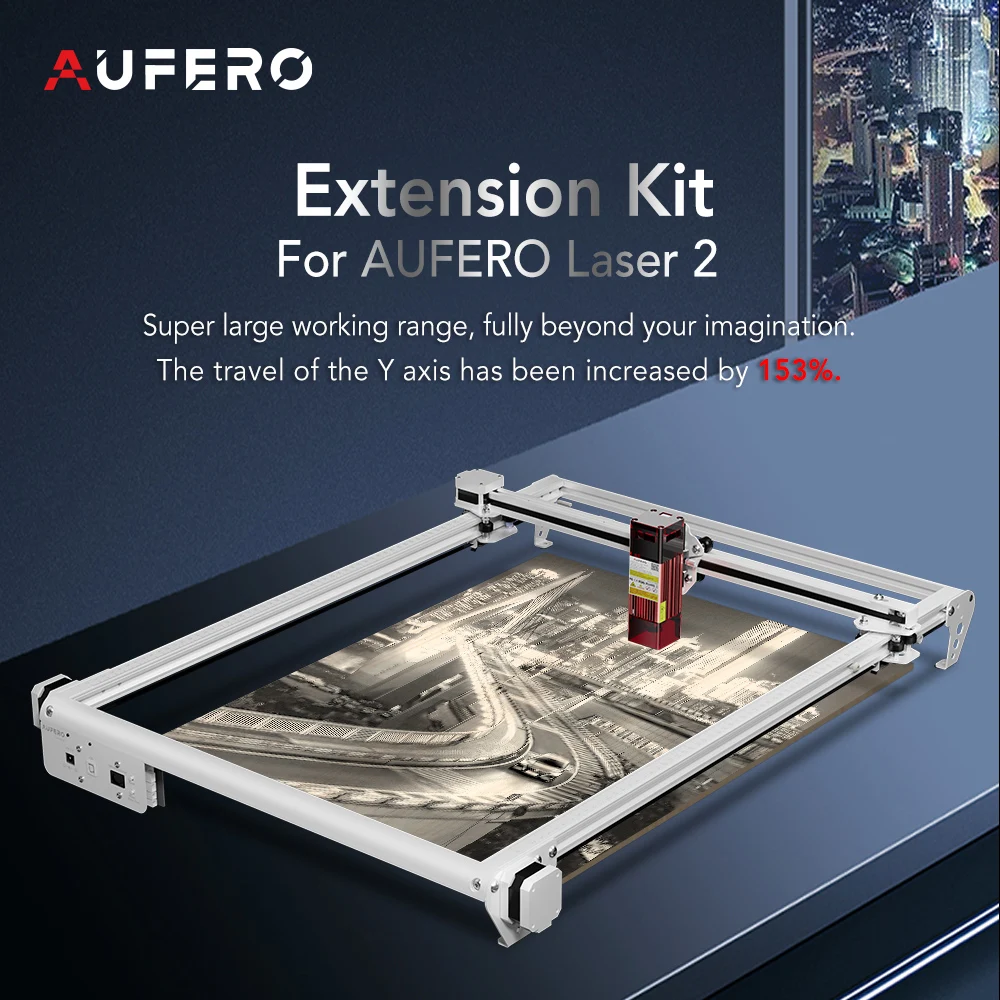 

Aufero 2 Laser Master Y-axis Extension Kit Expand Engraving Area to 600x390mm for Engraving Cutting Machine Desktop CUTTER Tool