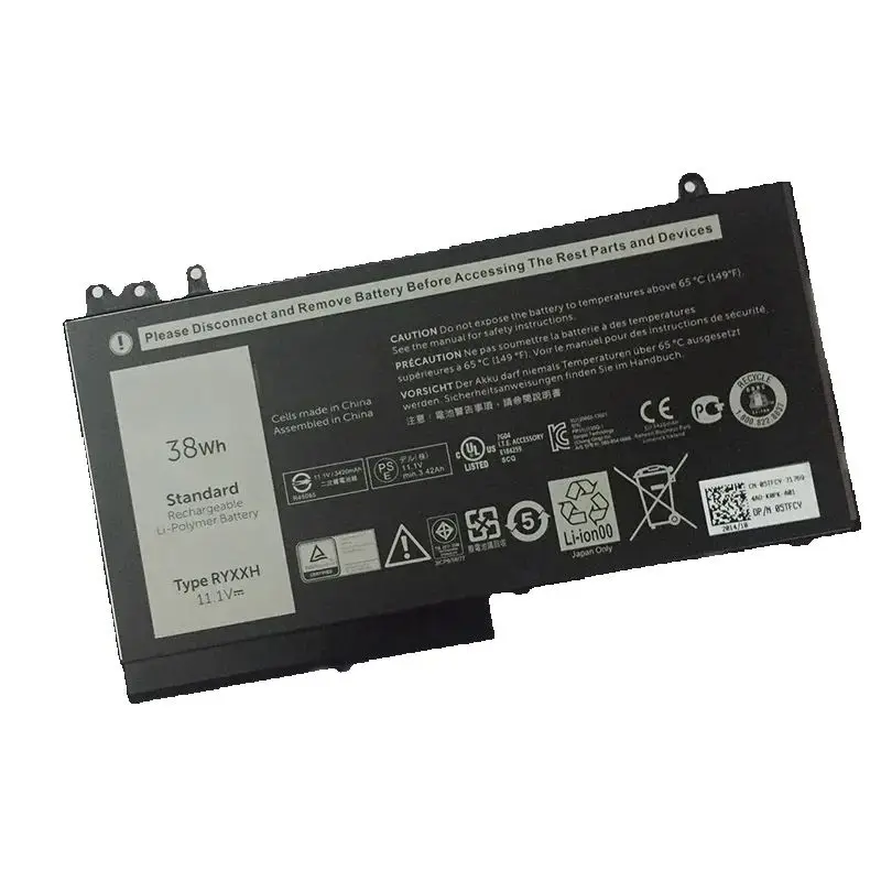 Аккумулятор RYXXH, совместимый с Latitude 12 5000 3160 E5250 E5450 E5550 5TFCY 09P4D2, 11.1V 38WH (art.: 3920d4cbd3a36) - 3920d4cbd3a36