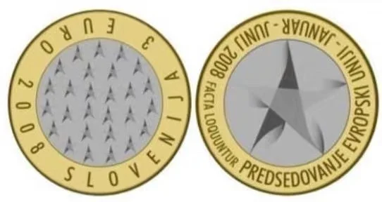 

Памятная монета Словении, вращающаяся на 2008 г., 3 евро, 100% оригинал