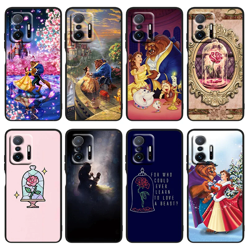 

Beauty and the Beast For Xiaomi Mi 12 12X 11T 11i 11 10T 10 9T 9SE 9 A3 CC9E Pro Ultra Lite Black Silicone Phone Case