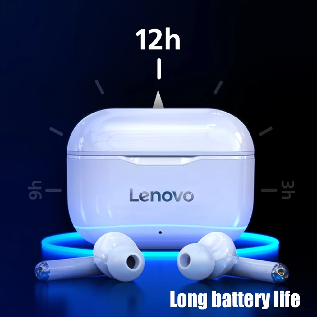 

Оригинальные беспроводные наушники Lenovo LP1 TWS, Bluetooth-совместимы, 5,0 дюйма, двойное Стерео шумоподавление, басы, сенсорное управление, длительн...