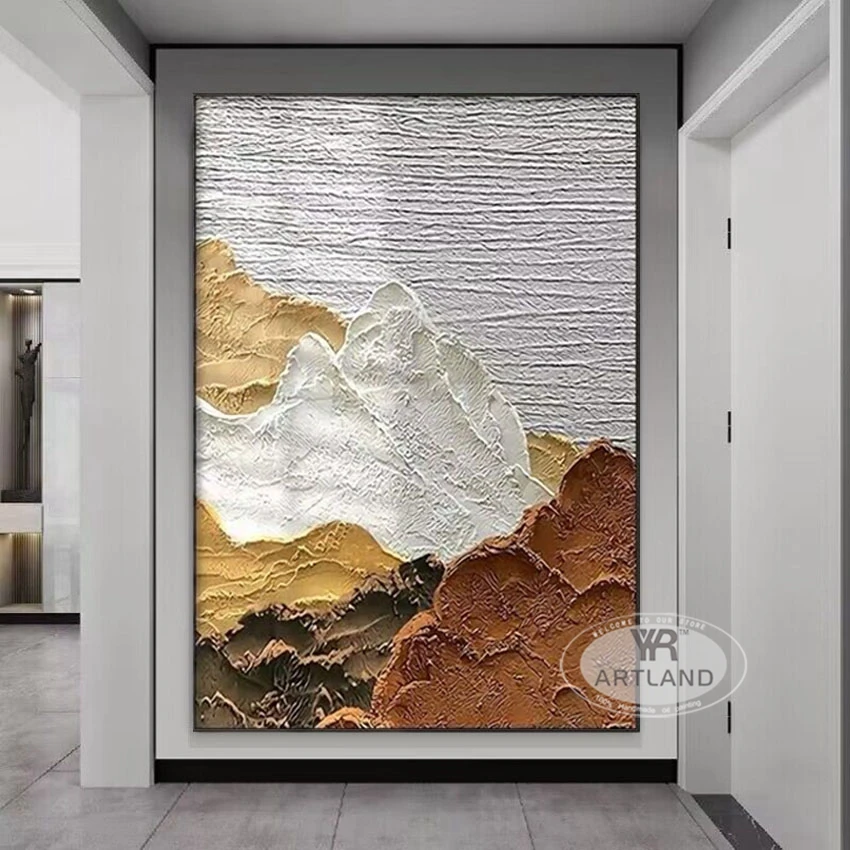 

Рифовая волна и пляж, европейская современная абстрактная картина маслом ручной работы, домашнее украшение, настенная роспись для спальни, столовой и дивана