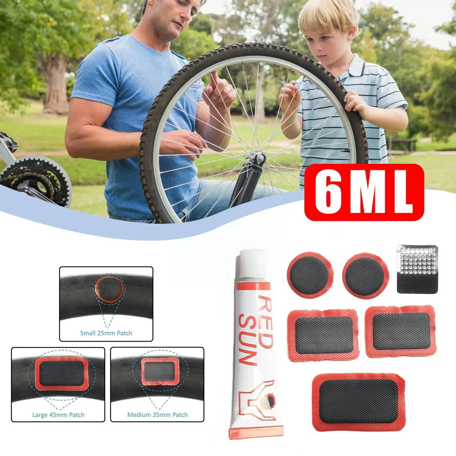 

Bicycle Inner Tube Tire Repair Glue Bicycle Tire Repair Accessories Kit Tool Tire Repair 6ml Quick J9o7