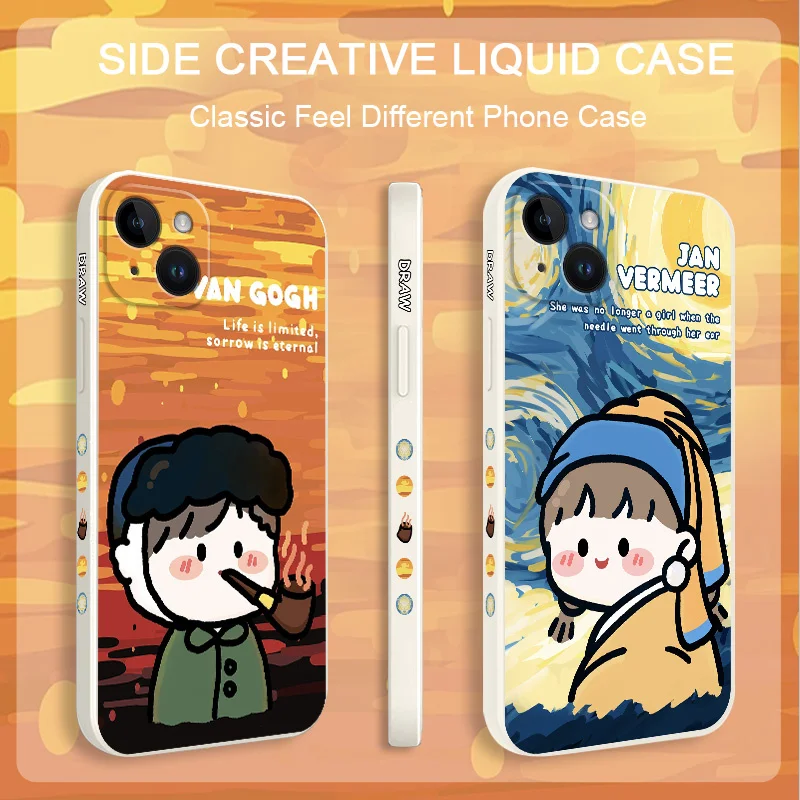 Чехол для телефона с абстрактной девушкой iPhone 15 14 13 12 11 X XR XS SE2 SE2020 8 7 6 6S Plus Pro Max Mini