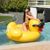 giant yellow duck inflatable pool float for adult pool party water toys ride on air mattress swimming ring boia