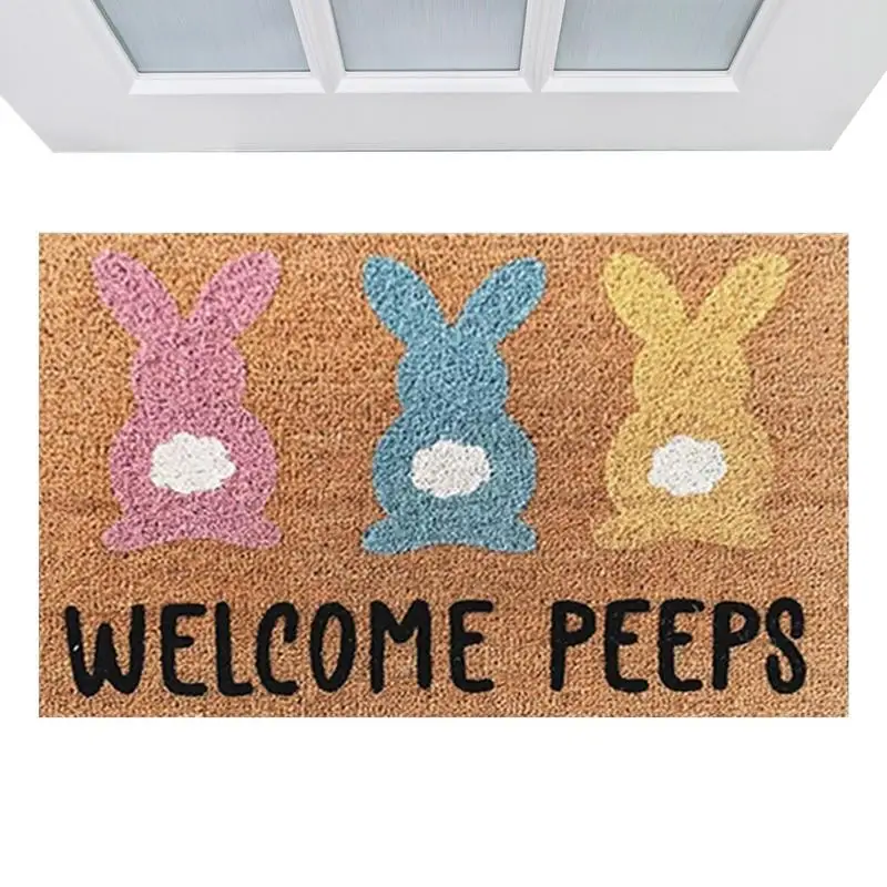 

Easter Eggs Rabbit Home Bathroom Mat Anti-slip Absorbe Kitchen Living Room Carpet Entrance Doormat Floor Area Rug Bedroom Rugs