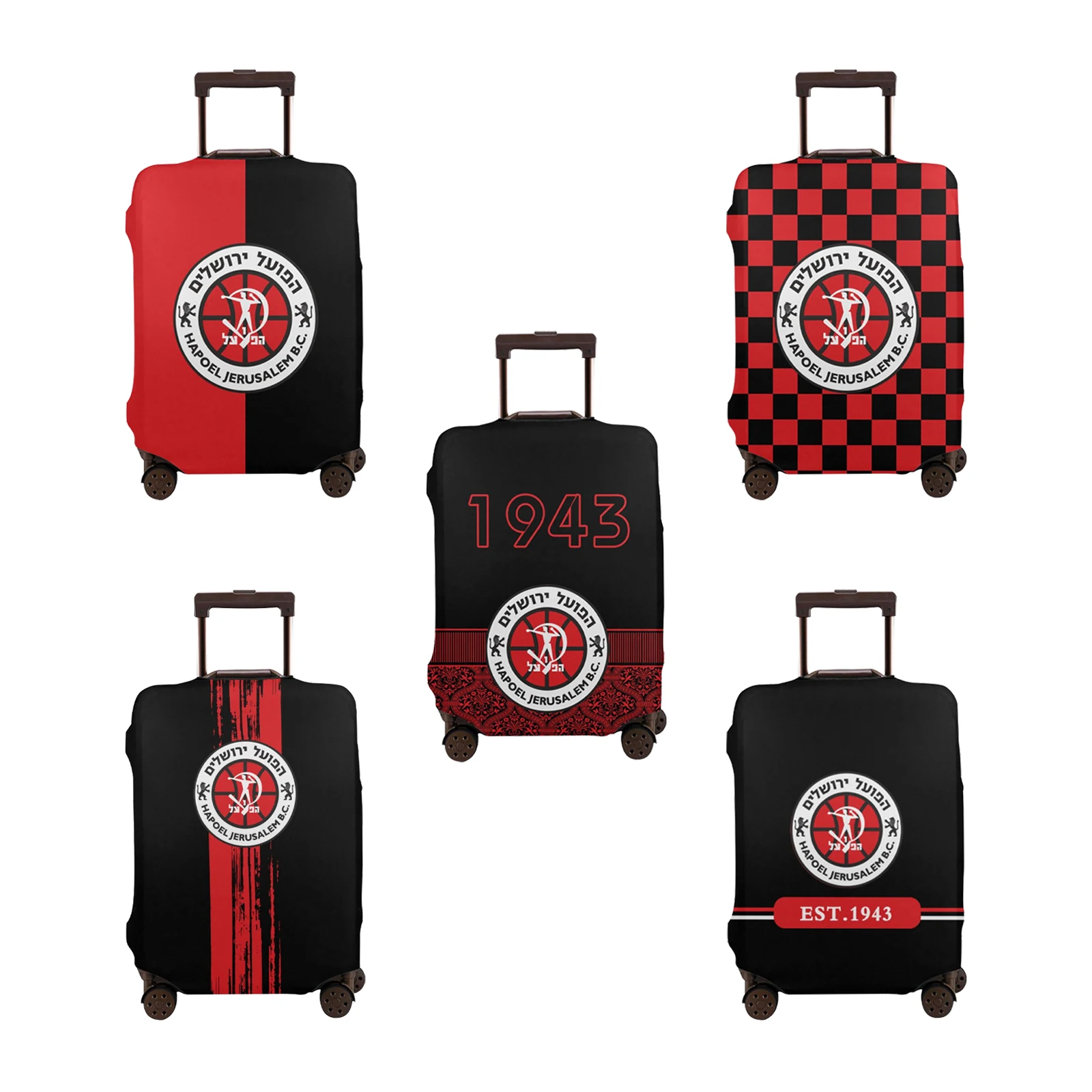 

Israel Hapoel Jerusalem Bc Travel Luggage Cover Suitcase Protector Washable Baggage Covers Fits 18-32 Inch Luggage