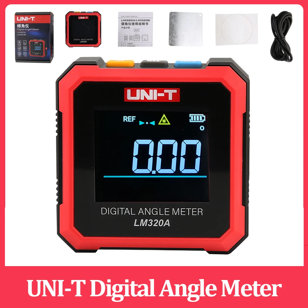UNI-T LM320A LM320B Digital Inclinometer Electronic Angle Meter 4*90° Protractor Magnetic Laser Leveling Tool Angle Tester