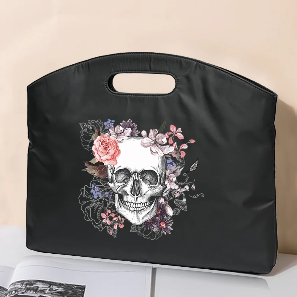 2022 Briefcase Bag Portable A4 File Bag Business Men Women Handbag Office Conference Bag Color Series Print Laptop Document Tote
