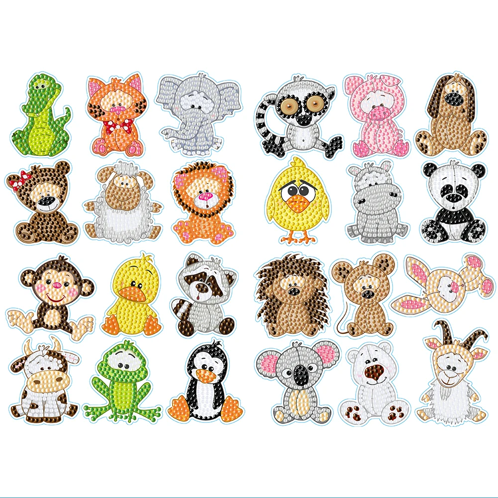 Набор для алмазной живописи по номерам 24 шт.