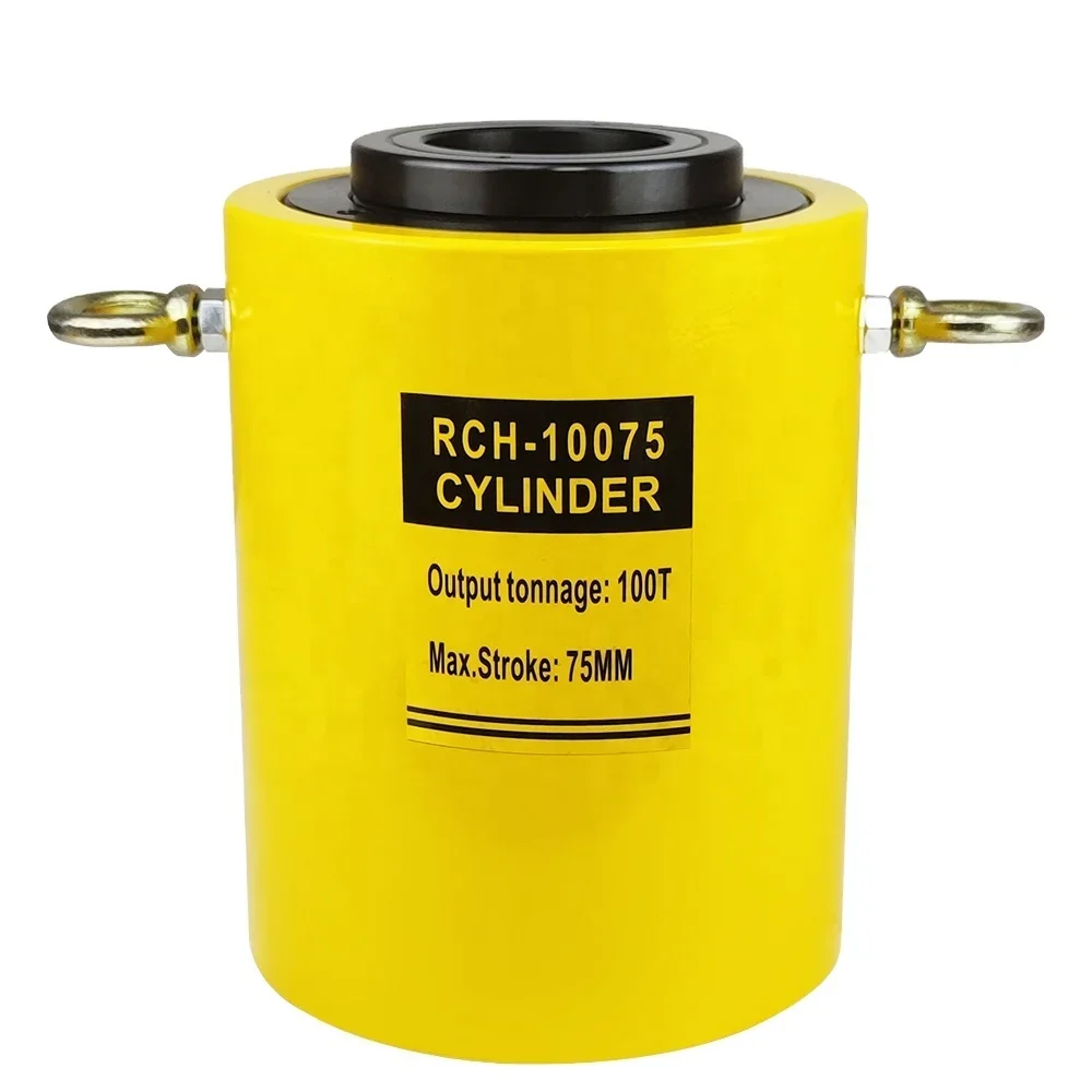 Полый гидравлический цилиндр RCH-10075 Гидравлический прессовый станок домкрат